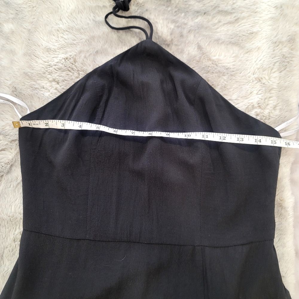 LOVER + FRIENDS Black Halter Gown Maxi Dress With Side Slit Size Medium - Picture 7 of 17